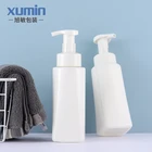 plastic pet white lotion pump bottle 400ml with shampoo bottle