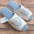 slipper with low heel house slipper woman cotton fabric indoor slipper