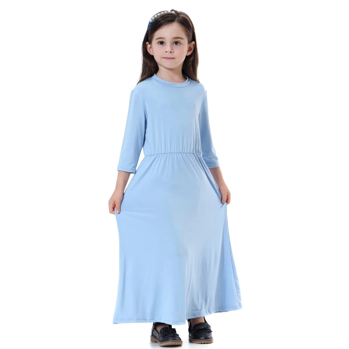Wholesale Muslim Robe Long Skirts Sleeves Simple Skirt Milk Silk Dress Islamic Children's Robes Solid Clothing
Wholesale Muslim Robe Long Skirts Sleeves Simple Skirt Milk Silk Dress Islamic Children's Robes Solid Clothing