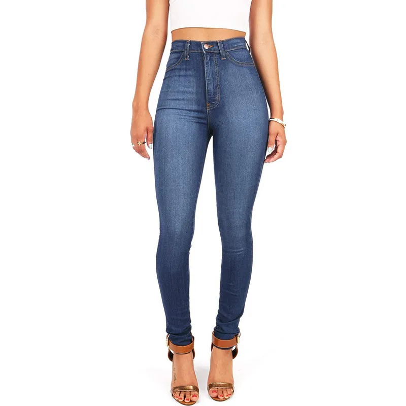Winter new women's denim high-waist stretch slim-fit pants, casual distressed trousers
Winter new women's denim high-waist stretch slim-fit pants, casual distressed trousers