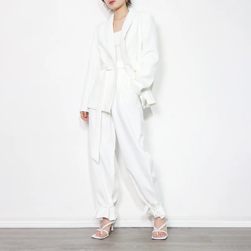 R32578S 2021 Wholesale New Fashion Western Style Lady White Suit 2 Piece Set Blazer Wide Leg Pants Elegant Blazers Suits Women
R32578S 2021 Wholesale New Fashion Western Style Lady White Suit 2 Piece Set Blazer Wide Leg Pants Elegant Blazers Suits Women