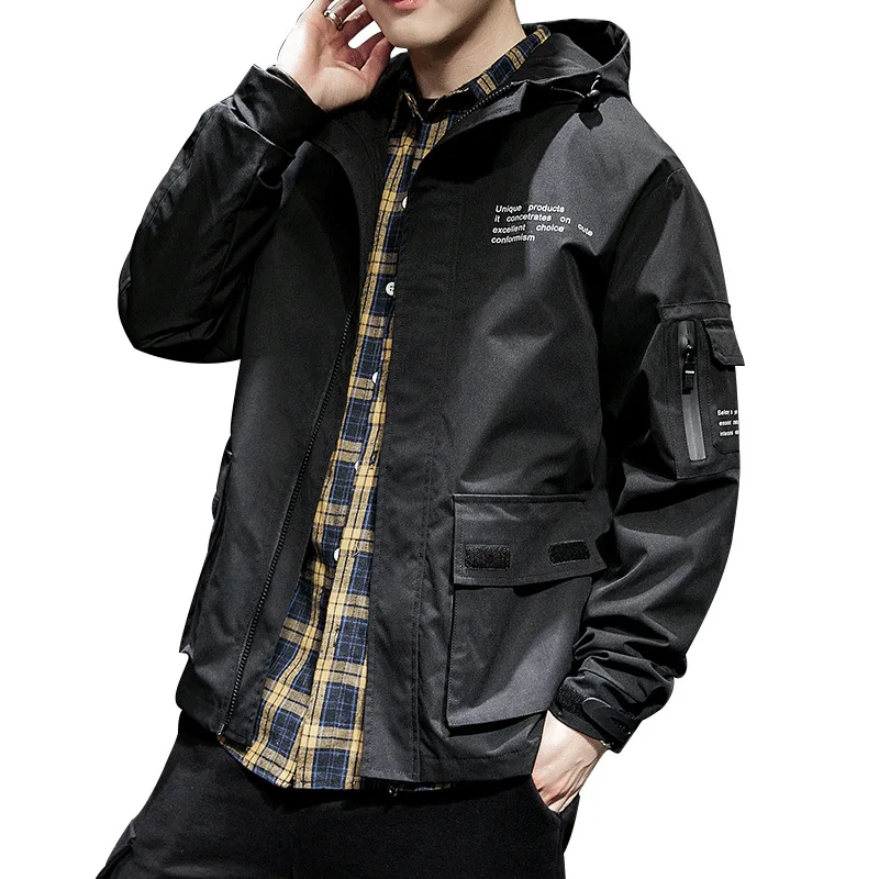 Wholesale male casual coats street wear loose outdoor men's cargo jackets, 3 colors
Wholesale male casual coats street wear loose outdoor men's cargo jackets, 3 colors