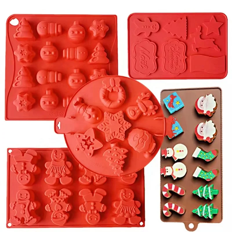 Wholesale Christmas Mold Mini Fondant Cake Candy Non-stick Gingerbread Man Decoration Santa Silicone DIY Cake Chocolate Molds, Red
Wholesale Christmas Mold Mini Fondant Cake Candy Non-stick Gingerbread Man Decoration Santa Silicone DIY Cake Chocolate Molds, Red