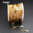 WT-BC112 Wholesale Brass Chain Fashion Real Gold Plated Link Chain Stylish Brass Chain For Jewelry Making