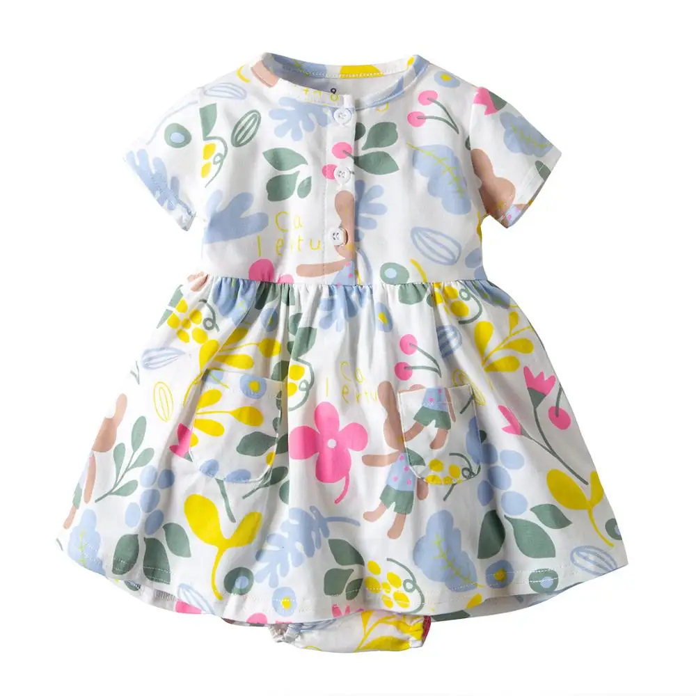 Pure cotton short sleeve soft daily wear newborn baby and toddler floral romper dress, Picture
Pure cotton short sleeve soft daily wear newborn baby and toddler floral romper dress, Picture