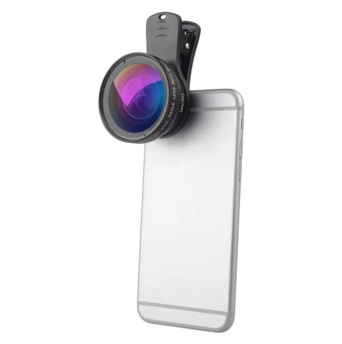 58mm 15x Macro and 0.45 Wide Angle Lens Pro Lens Kit for iPhone and Android With LED Light, Golden/black/rose golden/silver
58mm 15x Macro and 0.45 Wide Angle Lens Pro Lens Kit for iPhone and Android With LED Light, Golden/black/rose golden/silver