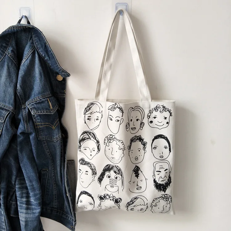 2021 summer fashion canvas bag literary custom daily handbag for woman and student wholesale, White
2021 summer fashion canvas bag literary custom daily handbag for woman and student wholesale, White