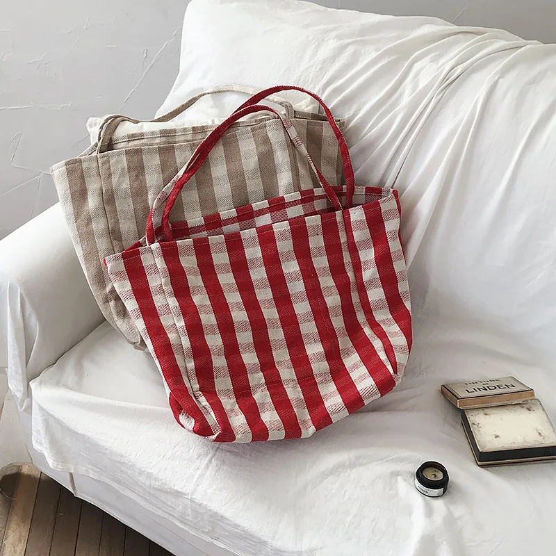 2021 new net red plaid bag ins style cute canvas shoulder bag female large-capacity shopping handbag, Customized color
2021 new net red plaid bag ins style cute canvas shoulder bag female large-capacity shopping handbag, Customized color
