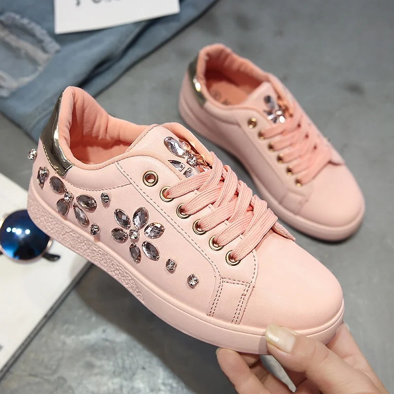Fashion Diamond Rhinestone Flower Relax Dress Shoes 2021 New Arrivals Pink White Black Thick Sole Platform Pumps Casual Sneakers, Black pink white
Fashion Diamond Rhinestone Flower Relax Dress Shoes 2021 New Arrivals Pink White Black Thick Sole Platform Pumps Casual Sneakers, Black pink white