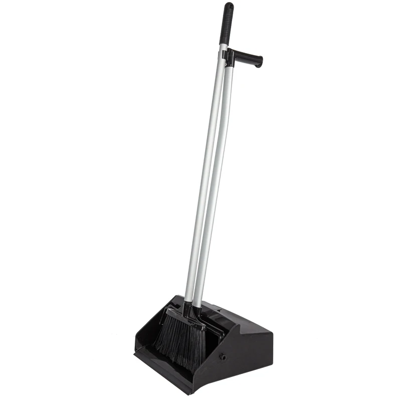 Lobby dust pan with broom