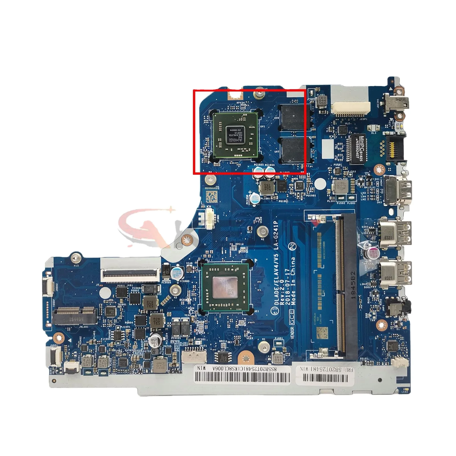 

For Lenovo Ideapad 130-15AST 130-14AST Laptop Motherboard DLADE LA-G241P With AMD A4-9125 CPU DDR4 100% Original