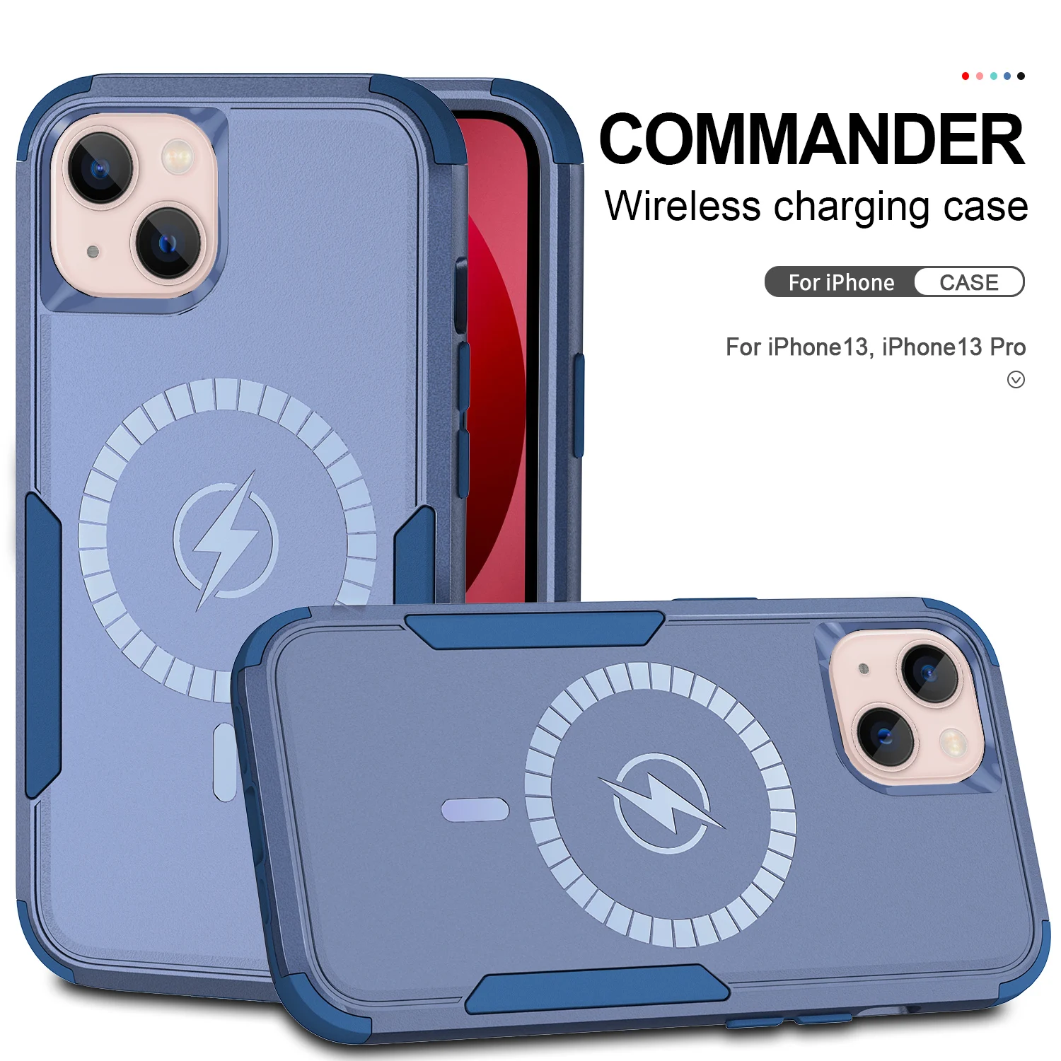 2 in 1 wireless charging phone case for iphone 13 anti shock magnetic charge phone case for iphone 11 12 13, Transparent
2 in 1 wireless charging phone case for iphone 13 anti shock magnetic charge phone case for iphone 11 12 13, Transparent