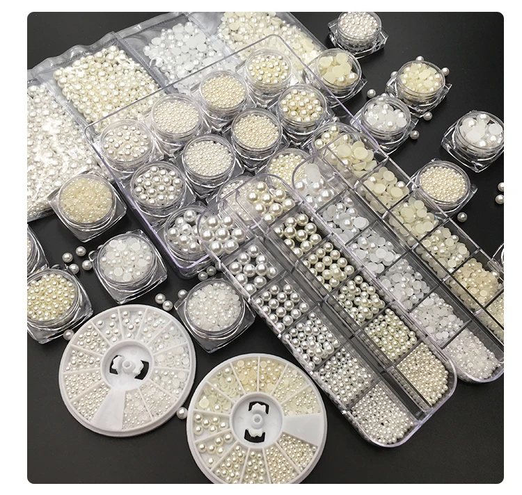 Mix Size Nail Art Pearls Tips Half Round AB Shiny Pearls 3d Nail Beads Rhinestone Decoration DIY Beauty Salon Manicure Supply
Mix Size Nail Art Pearls Tips Half Round AB Shiny Pearls 3d Nail Beads Rhinestone Decoration DIY Beauty Salon Manicure Supply