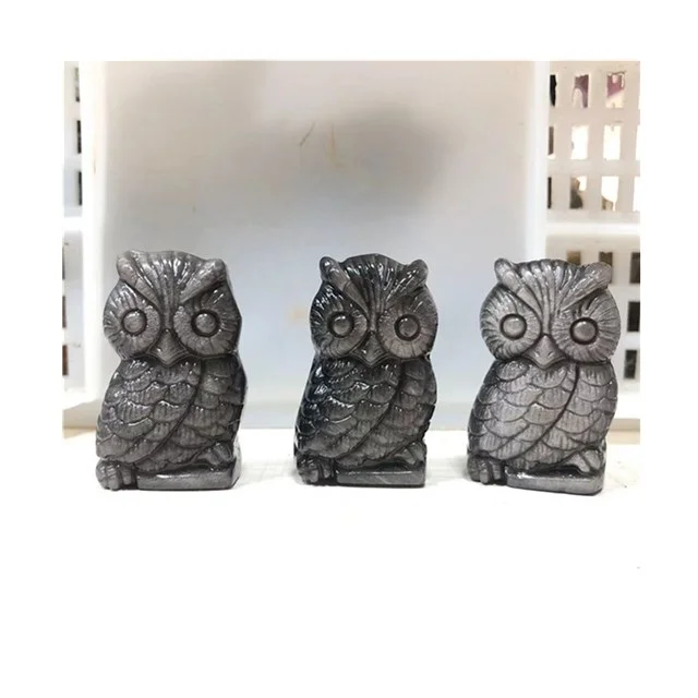 Natural quartz crystal gemstone crystal healing stones silver obsidian owl for meditation
Natural quartz crystal gemstone crystal healing stones silver obsidian owl for meditation