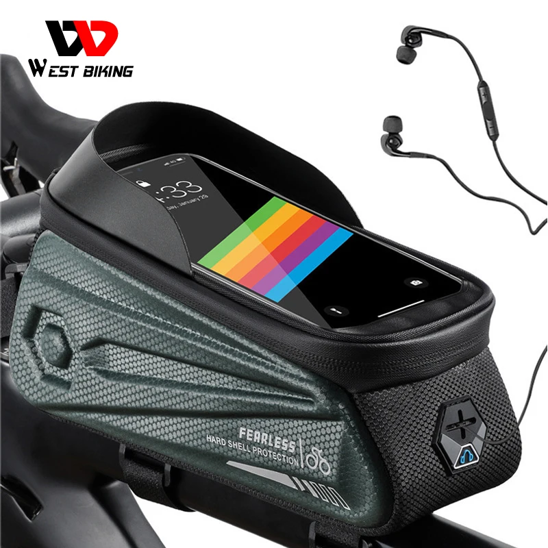 WEST BIKING Waterproof Colorful Bicycle Bag Cycling Top Front Tube Frame Bag Phone Case Storage Touch Screen MTB Road Bike Bag, Black,green,grey,orange,yellow
WEST BIKING Waterproof Colorful Bicycle Bag Cycling Top Front Tube Frame Bag Phone Case Storage Touch Screen MTB Road Bike Bag, Black,green,grey,orange,yellow