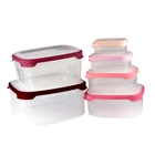 Storage 6pcs preservation box Plastic Food Storage Containers Set Lids Airtight Microwave Safe crisper box