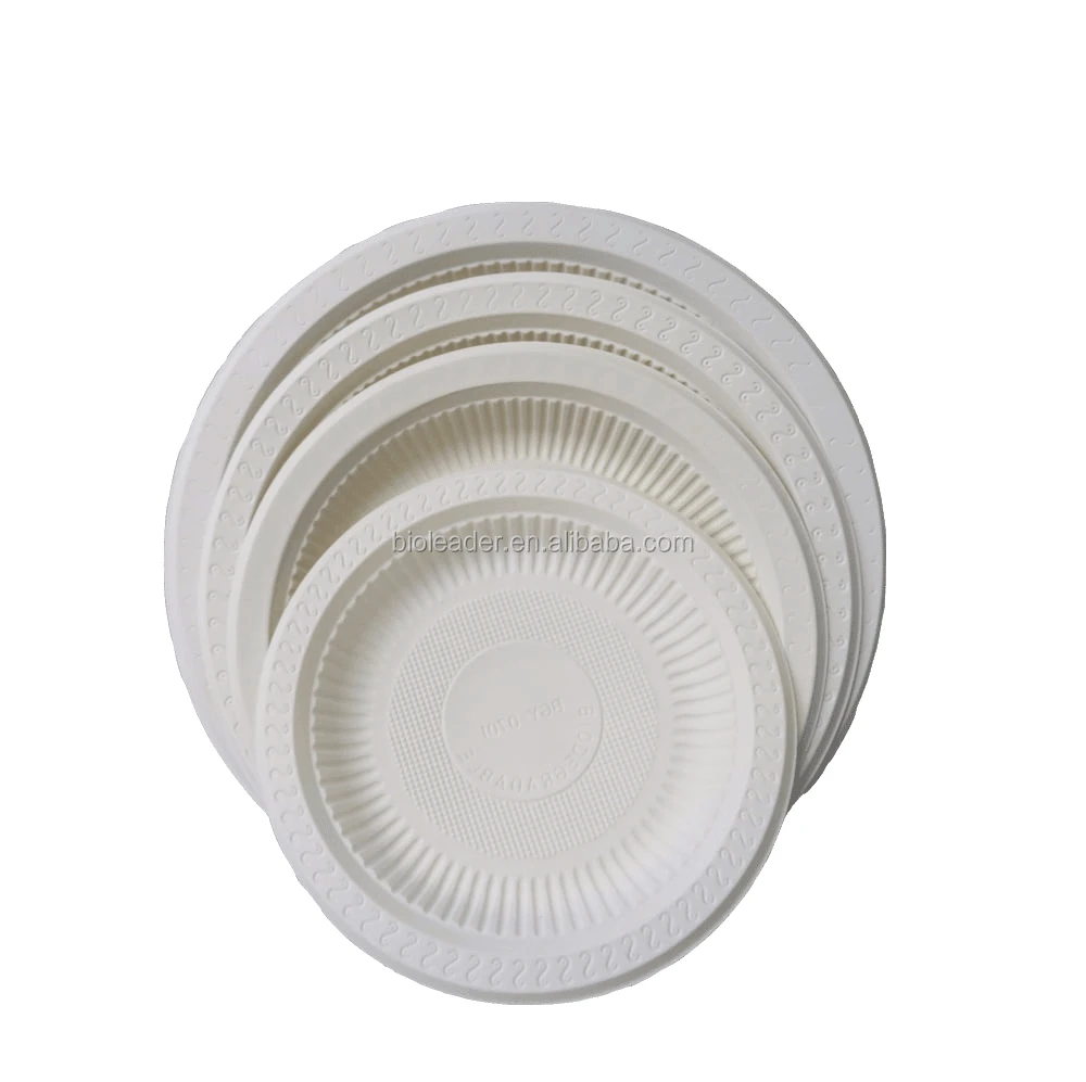 Factory Directly Biodegradable Disposable Plastic Cornstarch Plate