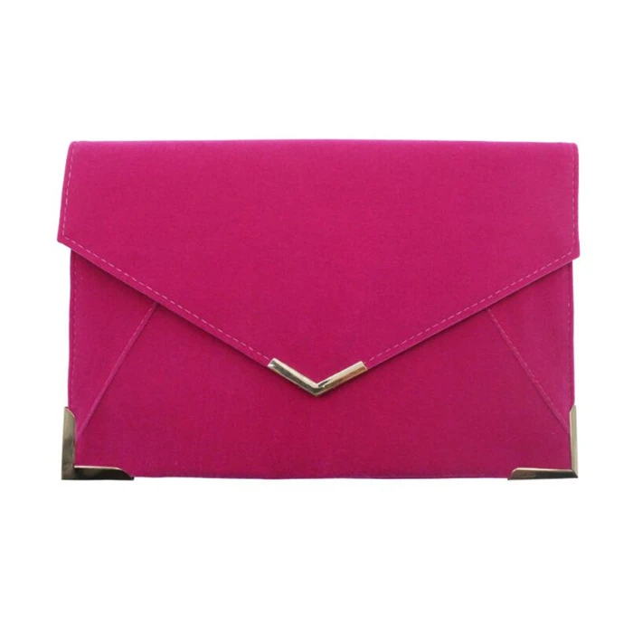 Fashion big capacity party evening velvet envelope clutch bag