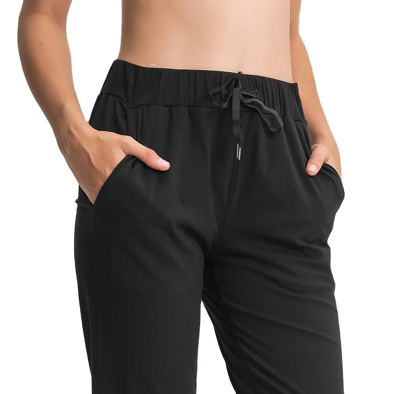 New Elastic Waist Yoga Pants With Adjustable String Casual Clothing Trousers Gym Fitness Yoga Leggings With Pocket 
New Elastic Waist Yoga Pants With Adjustable String Casual Clothing Trousers Gym Fitness Yoga Leggings With Pocket