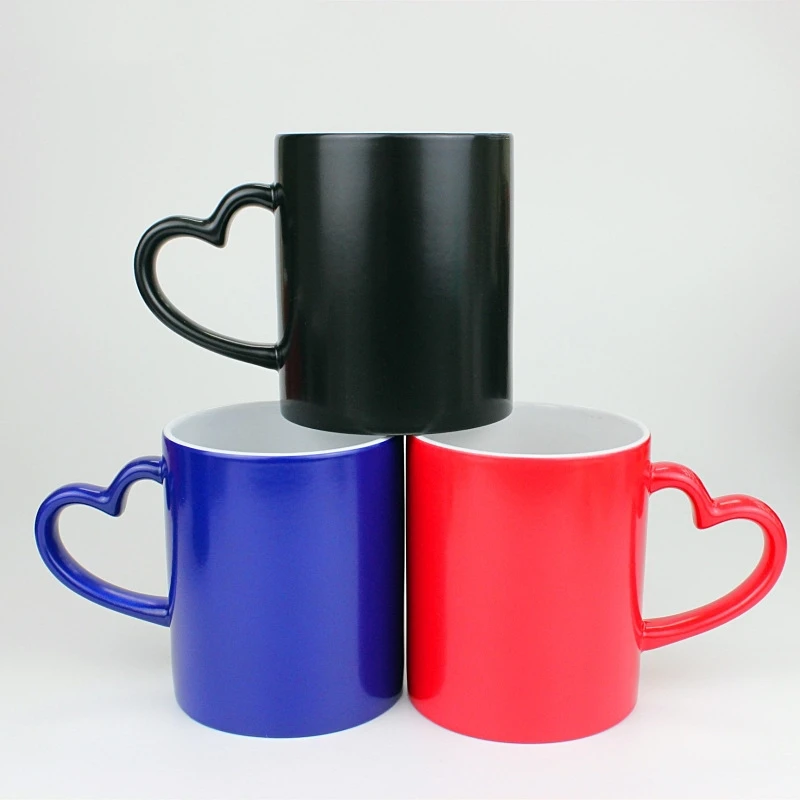 Heart handle sublimation ceramic temperature sensing personalized mugs sublimation ceramic 11oz, Customized colors acceptable
Heart handle sublimation ceramic temperature sensing personalized mugs sublimation ceramic 11oz, Customized colors acceptable
