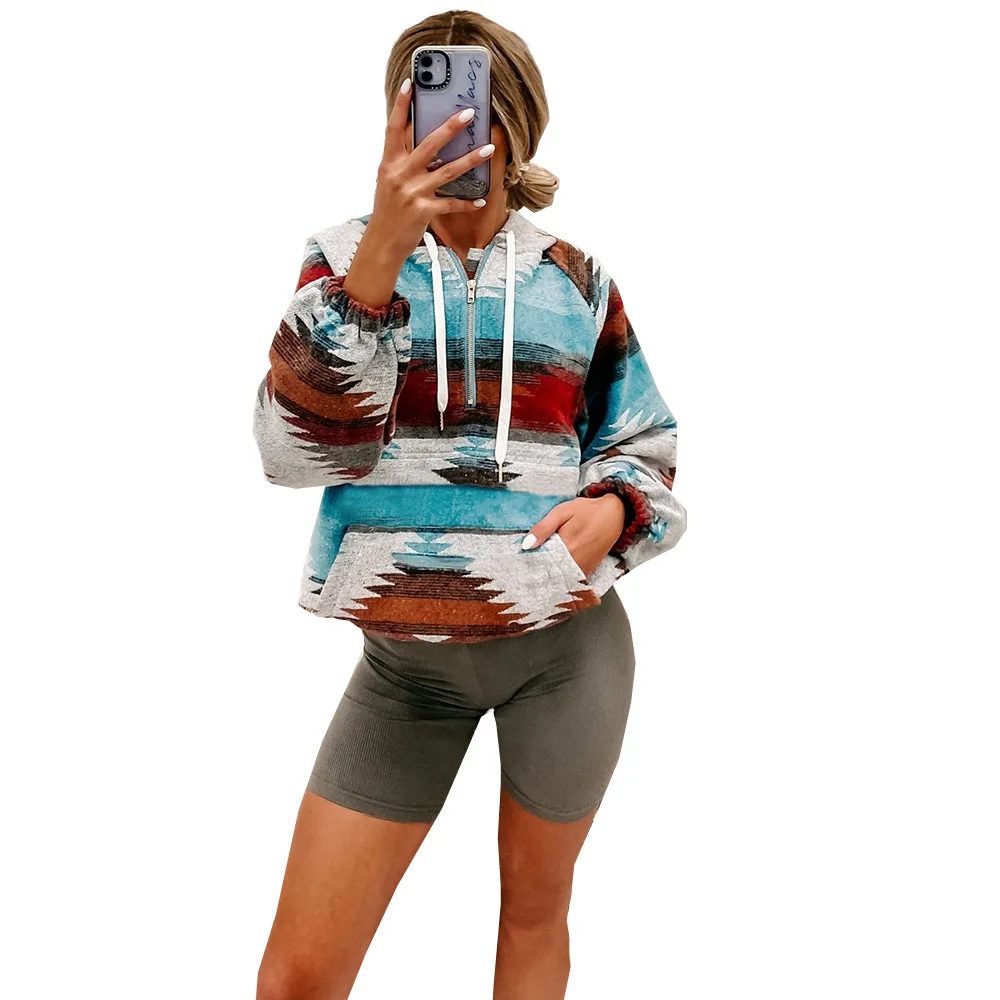 Hot 2021 Autumn Yarn-Dyed pattern Hat Rope With Zipper V-neck Sweater Hooded Sweater Women Street Style Hoodies, Pink, grey , black , blue, customzied
Hot 2021 Autumn Yarn-Dyed pattern Hat Rope With Zipper V-neck Sweater Hooded Sweater Women Street Style Hoodies, Pink, grey , black , blue, customzied