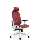 High-end gray white full mesh ergonomic pc gaming computer office chair