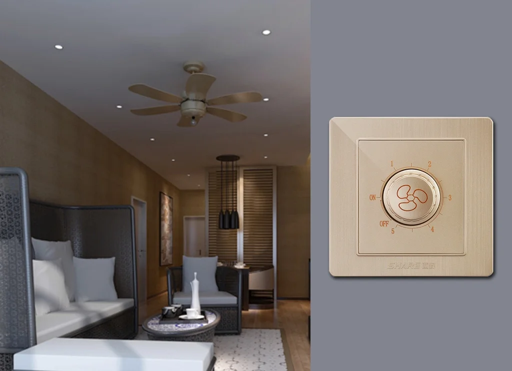 Champagne Gold Panel, SHARE, 86mm*86mm, Switch(300W - detail 4