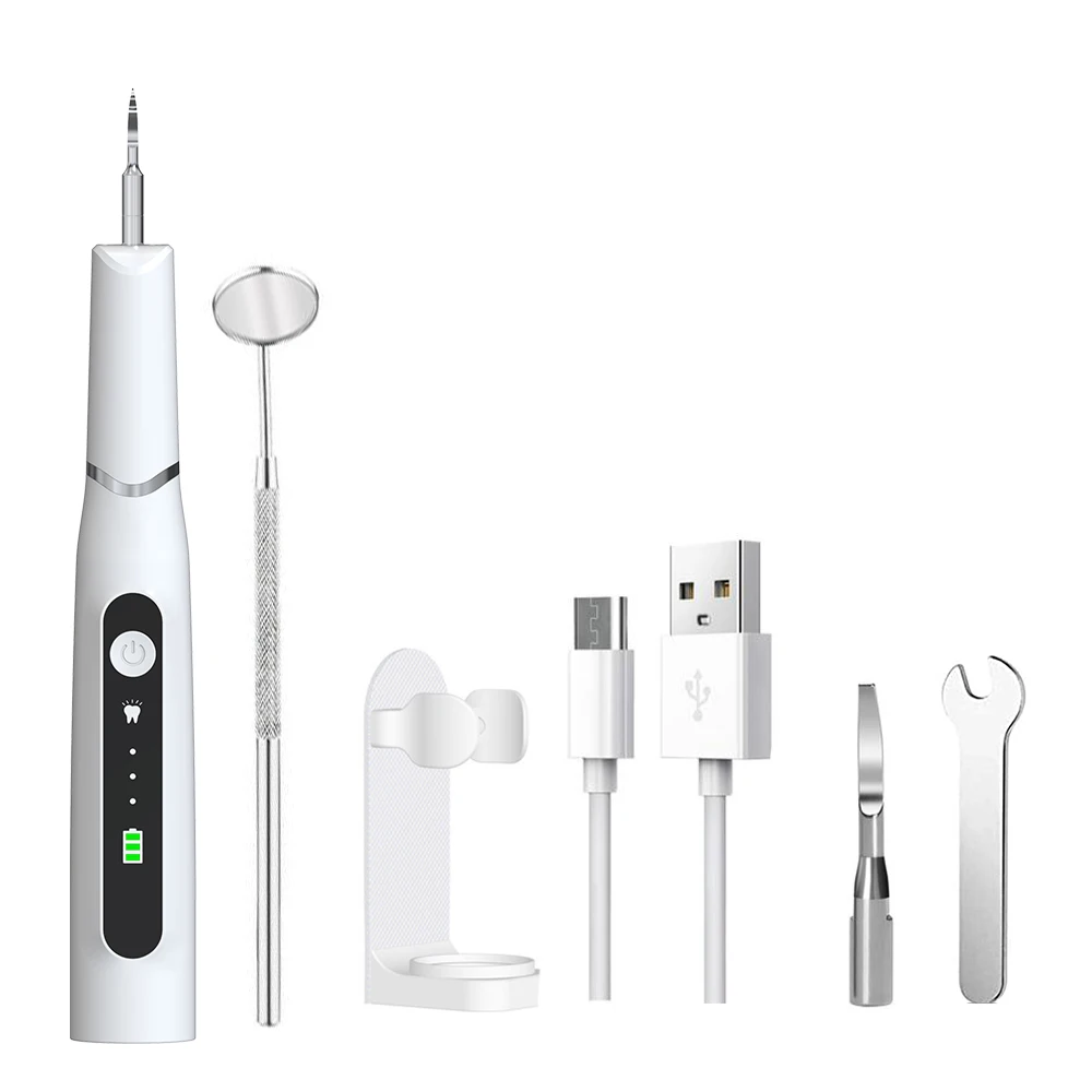 Ultrasonic Rechargeable Electric Tooth Interdental Residue Cleaner Oral Odor Removal Dental Plaque Tartar Remover, White
Ultrasonic Rechargeable Electric Tooth Interdental Residue Cleaner Oral Odor Removal Dental Plaque Tartar Remover, White