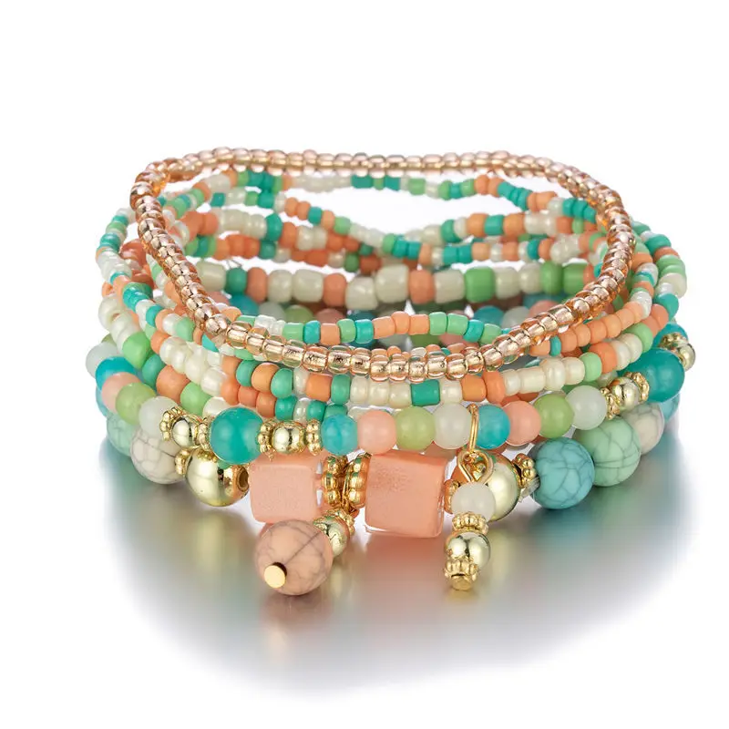 6 colors Multilayer Bracelet Set Boho Jewelry Bracelet for Women Crystal Stone Beads Charms Bracelet Bangle Pulseras Mujer, Gold, silver
6 colors Multilayer Bracelet Set Boho Jewelry Bracelet for Women Crystal Stone Beads Charms Bracelet Bangle Pulseras Mujer, Gold, silver