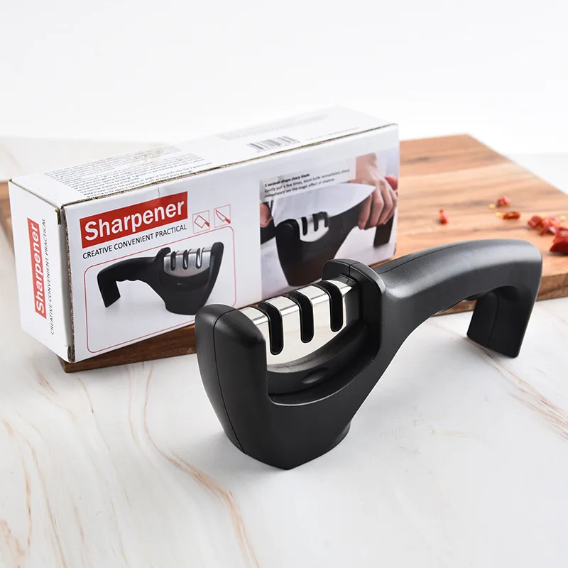 2-in-1 Kitchen Knife Accessories 3 Stage professional Knife Sharpener for Helps Repair Restore Polish Blades, Black red
2-in-1 Kitchen Knife Accessories 3 Stage professional Knife Sharpener for Helps Repair Restore Polish Blades, Black red