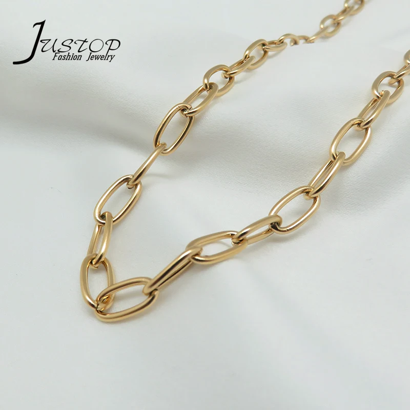 Fashion Stainless Steel Gold Plated Chunky Link Trendy Oval Chain Necklaces Jewelry for Women Fashion Accessories Jewelry
Fashion Stainless Steel Gold Plated Chunky Link Trendy Oval Chain Necklaces Jewelry for Women Fashion Accessories Jewelry