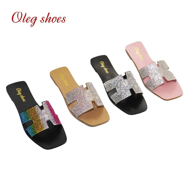 2020 New fashion rhinestone slide sandals flat slipper ladies, Black,beige/pink,rainbow colors
2020 New fashion rhinestone slide sandals flat slipper ladies, Black,beige/pink,rainbow colors