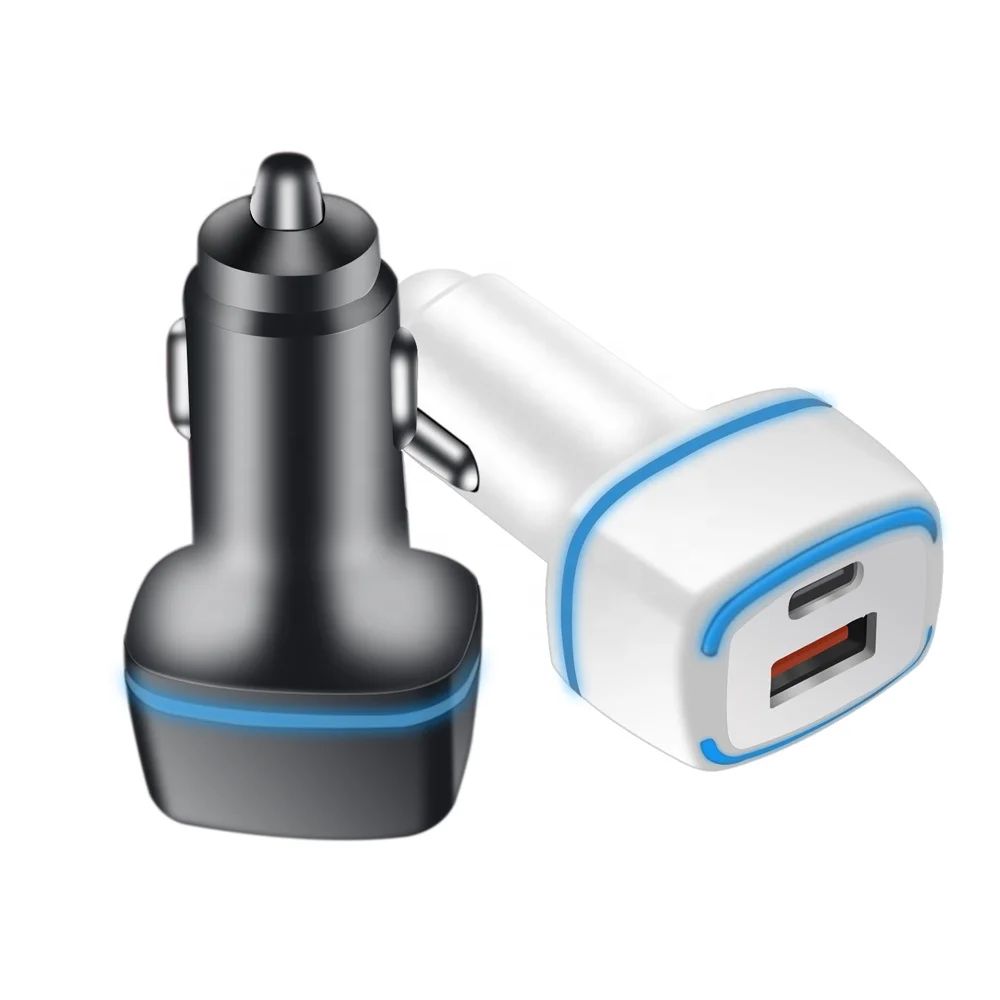 Type C Car charger 2 Ports fast Charging Usb c Car Charger with gift box package, White/black
Type C Car charger 2 Ports fast Charging Usb c Car Charger with gift box package, White/black