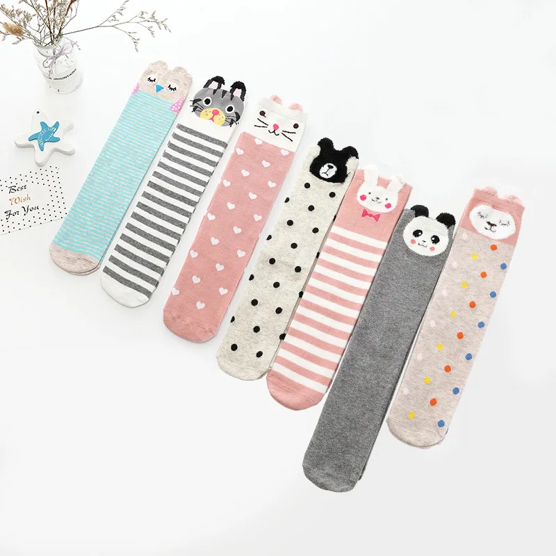 Custom Cartoon Animal White Long Knee Girls Socks Novelty School Striped Socks For Kids in Summer, 4 color
Custom Cartoon Animal White Long Knee Girls Socks Novelty School Striped Socks For Kids in Summer, 4 color