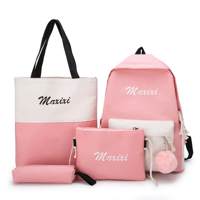 Wholesale 4Pcs/set Women School Backpacks For Teenagers Girls Student Book Bag Boys Satchel Shoulder Bag, 12 colors
Wholesale 4Pcs/set Women School Backpacks For Teenagers Girls Student Book Bag Boys Satchel Shoulder Bag, 12 colors