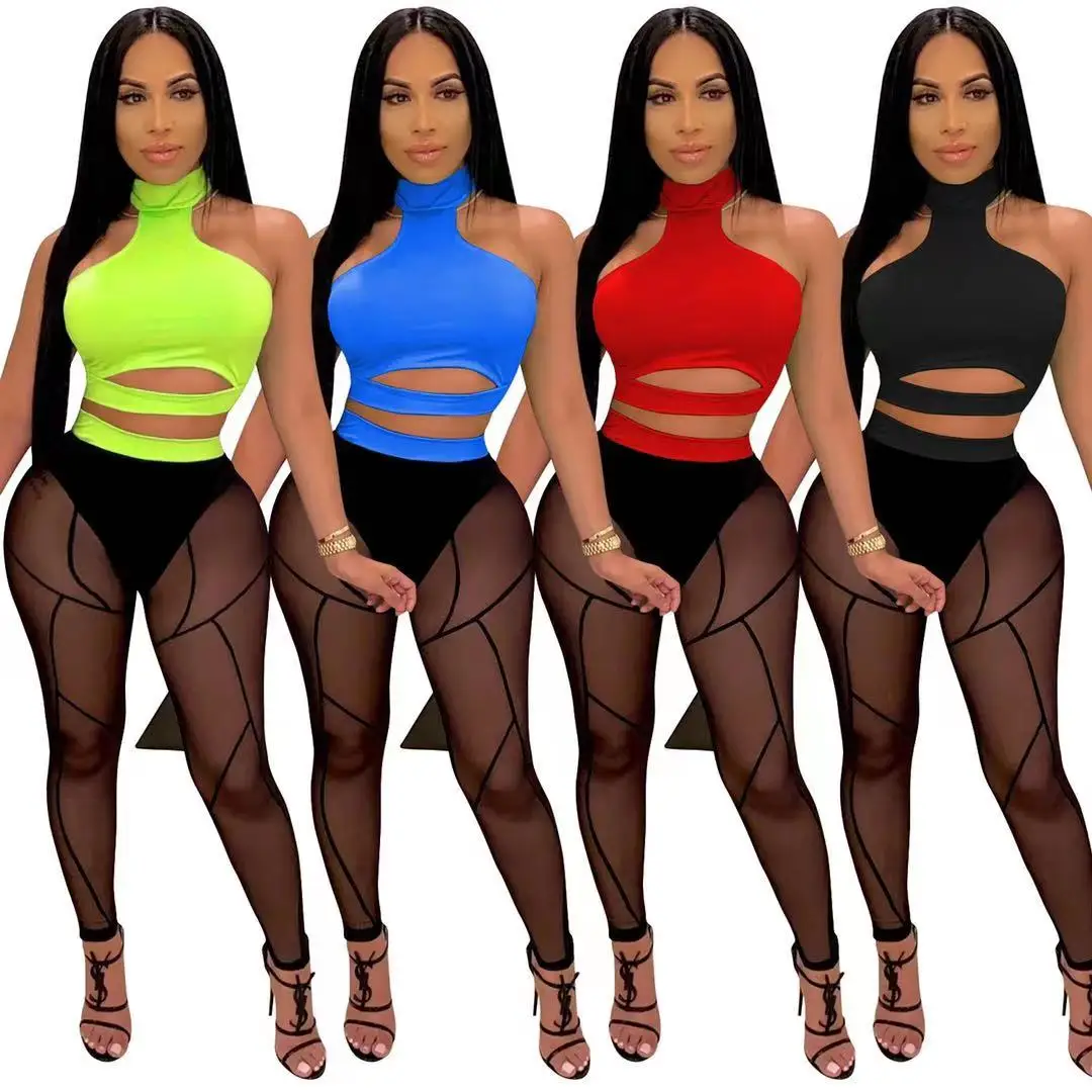New arrivals comfortable summer outfits 2 piece ladies sexy blouse tops and mesh pants set sexy club wear, 4 colors as picture
New arrivals comfortable summer outfits 2 piece ladies sexy blouse tops and mesh pants set sexy club wear, 4 colors as picture