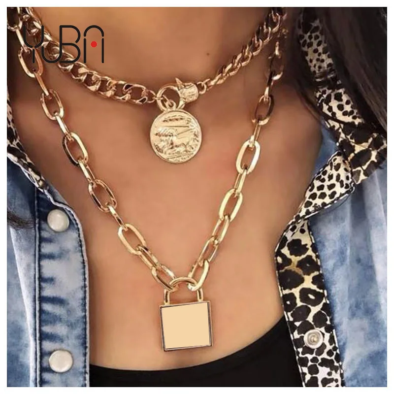 New Fashion Multi-layer Gold Plated Necklace Chain Lock Pendant Necklace for Womenwholesale
New Fashion Multi-layer Gold Plated Necklace Chain Lock Pendant Necklace for Womenwholesale