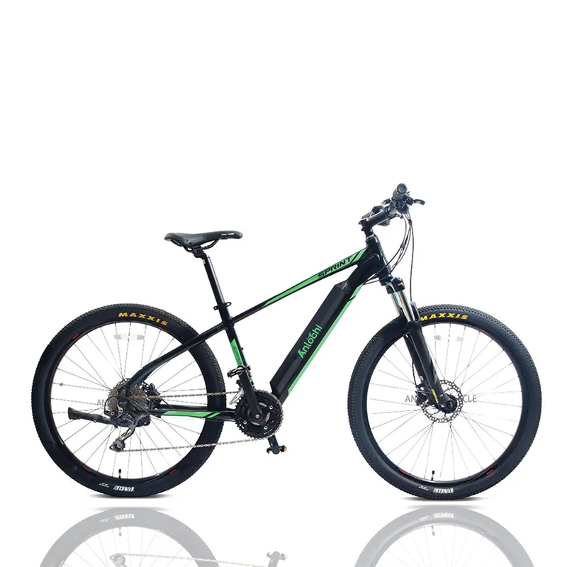 ANLOCHI China wholesale green electric bike 27.5*2.1 inch tire mountain e bike high performance battery with USB
ANLOCHI China wholesale green electric bike 27.5*2.1 inch tire mountain e bike high performance battery with USB