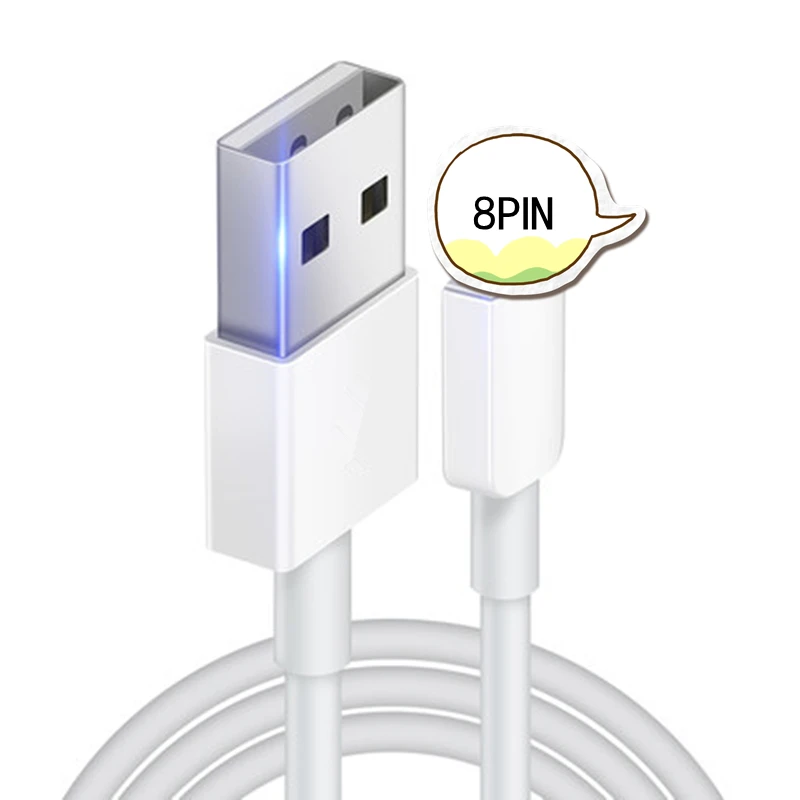 

High Speed Premium 1 Meters USB Cable 2.1A Fast Charging 2M 3M Type A USB to 8Pin Data Cable Phone Charger Cable