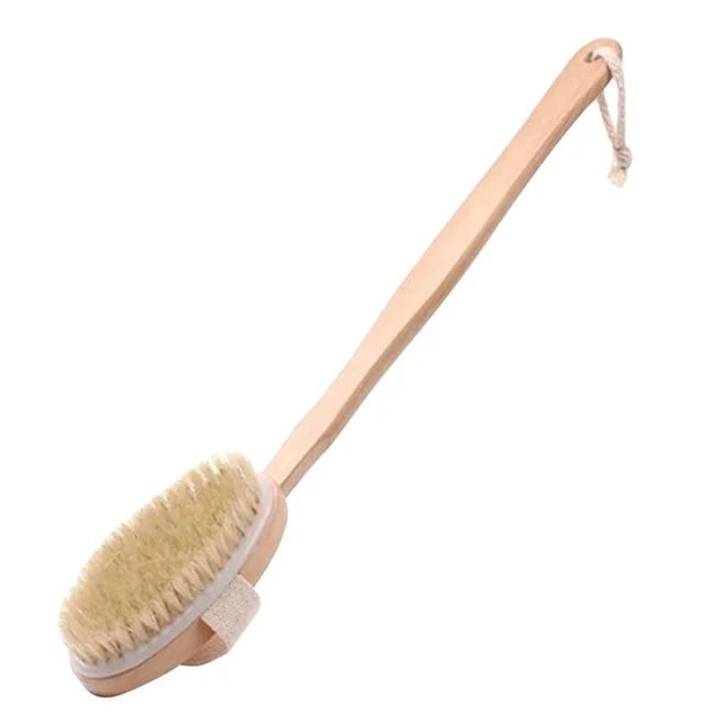 Yaeshii 1Pc Bath Brush Long Wood Handle Reach Back Body Shower Natural Bristle Scrubber Spa Bathroom For Dry Brushing and Shower, Natural wood color 
Yaeshii 1Pc Bath Brush Long Wood Handle Reach Back Body Shower Natural Bristle Scrubber Spa Bathroom For Dry Brushing and Shower, Natural wood color