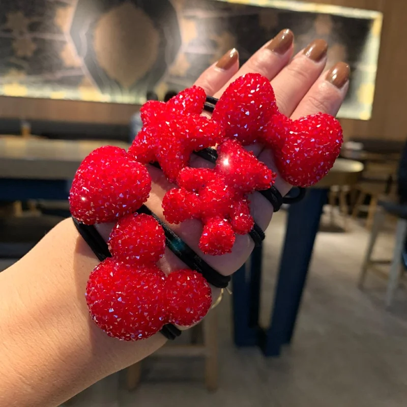 Exquisite Cute Red Rhinestones Cartoon Bear Star Bow Hair Rope Fashion Sweet Girl Children's Ponytail Hair Accessories, Picture shows
Exquisite Cute Red Rhinestones Cartoon Bear Star Bow Hair Rope Fashion Sweet Girl Children's Ponytail Hair Accessories, Picture shows