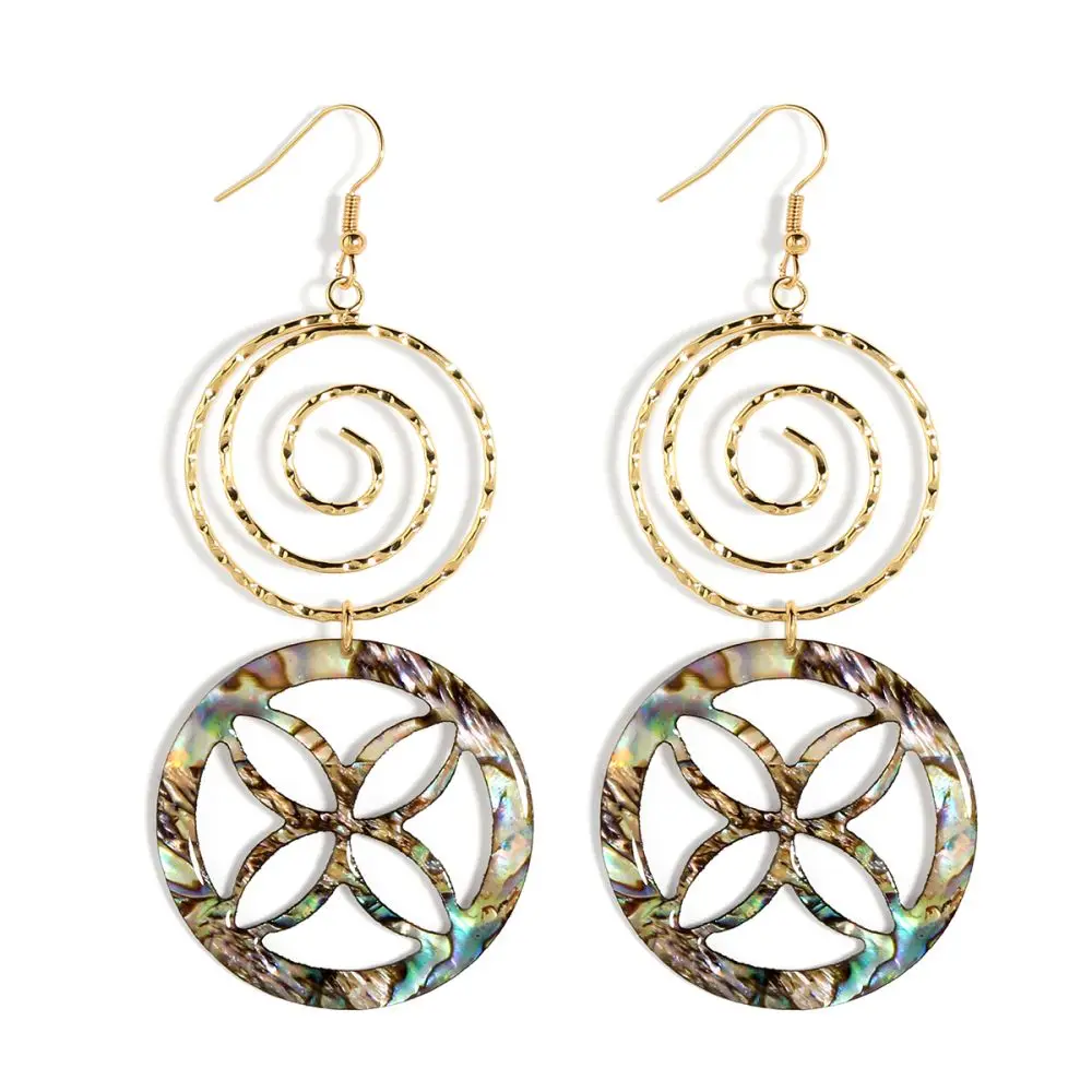 Wholesale 14k gold Hawaii metal alloy natural shell hollow out colorful drop earrings women jewelleries and accessories
Wholesale 14k gold Hawaii metal alloy natural shell hollow out colorful drop earrings women jewelleries and accessories