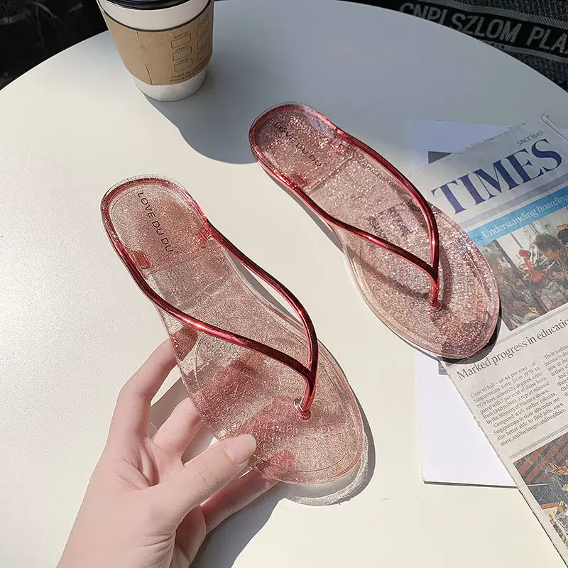 2021 new candy color crystal jelly slippers colorful women's simple fashion beach flat flip flops jelly ladies flat slipper
2021 new candy color crystal jelly slippers colorful women's simple fashion beach flat flip flops jelly ladies flat slipper