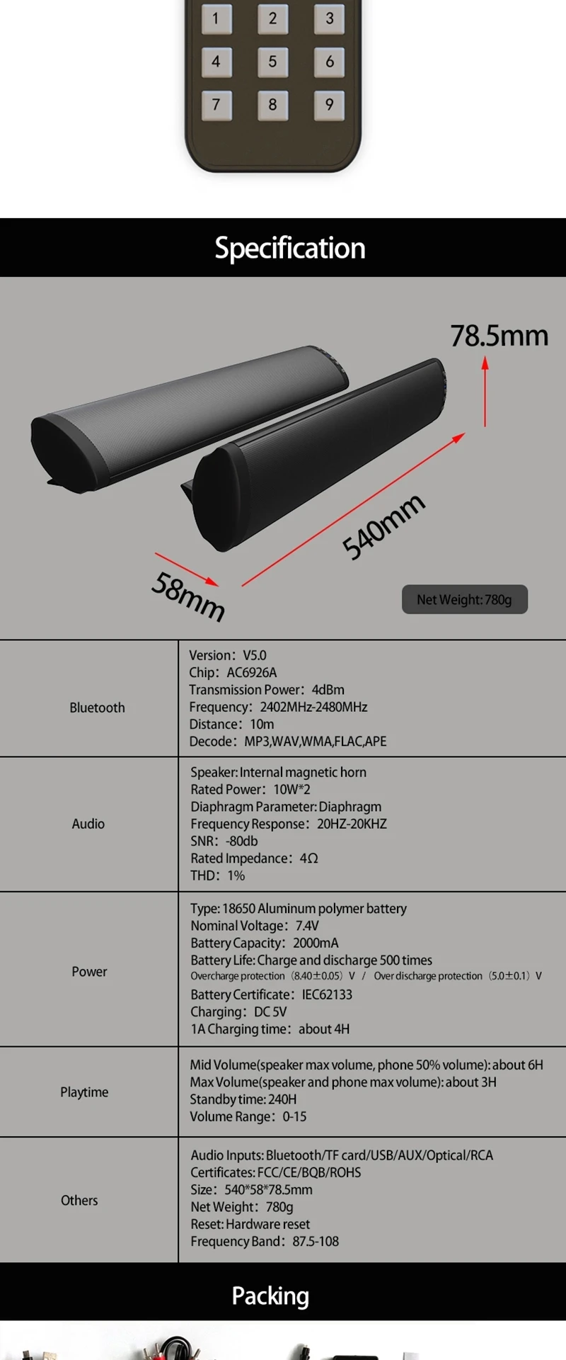 Best wall mount sound bar home theater system speaker with subwoofer bluetooth - ANKUX.COM
