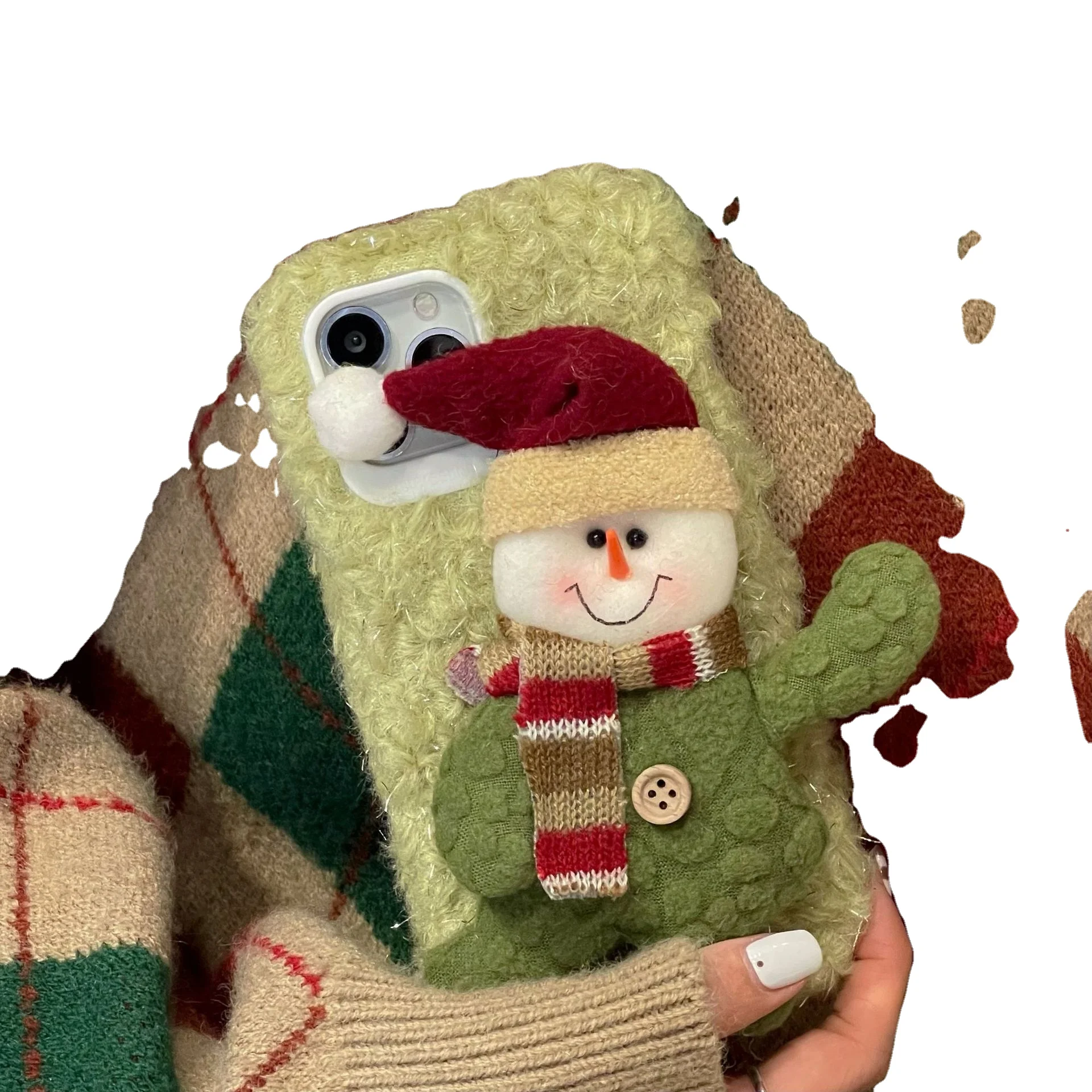 Popular green snowman christmas plush phone case for iphone x xr xs mas 8 plus 11 12 13 pro, Green snowman design
Popular green snowman christmas plush phone case for iphone x xr xs mas 8 plus 11 12 13 pro, Green snowman design