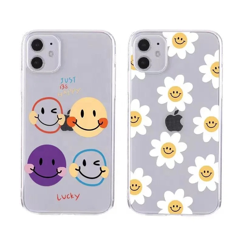 Simple Clear Cute Cartoon Smiley and Daisy Soft TPU Phone Case for iPhone 13 Pro 12 Pro Max 11 XS Max XS XR 7 8 Plus SE
Simple Clear Cute Cartoon Smiley and Daisy Soft TPU Phone Case for iPhone 13 Pro 12 Pro Max 11 XS Max XS XR 7 8 Plus SE