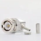 Bnc Connector For Rg316 BNC Right Angle Male Plug Rf Coaxial Connectors Crimp For LMR100 RG174 RG188 RG316 Cable