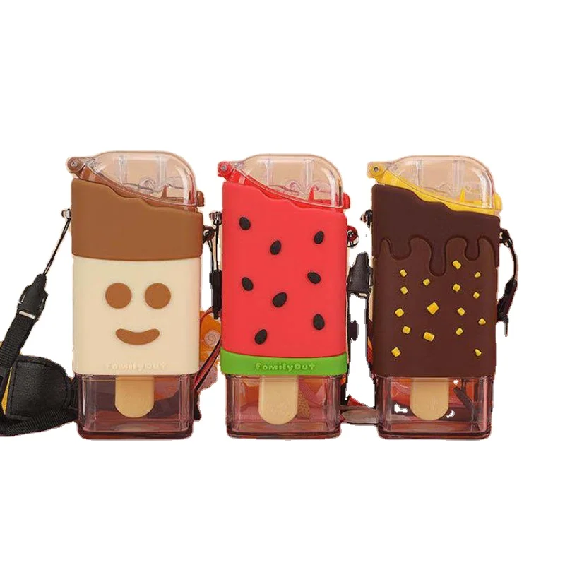 Solhui creative plastic anti-fall anti-leak Ice cream children straw cup, personality baby flat square portable water bottle, As is
Solhui creative plastic anti-fall anti-leak Ice cream children straw cup, personality baby flat square portable water bottle, As is