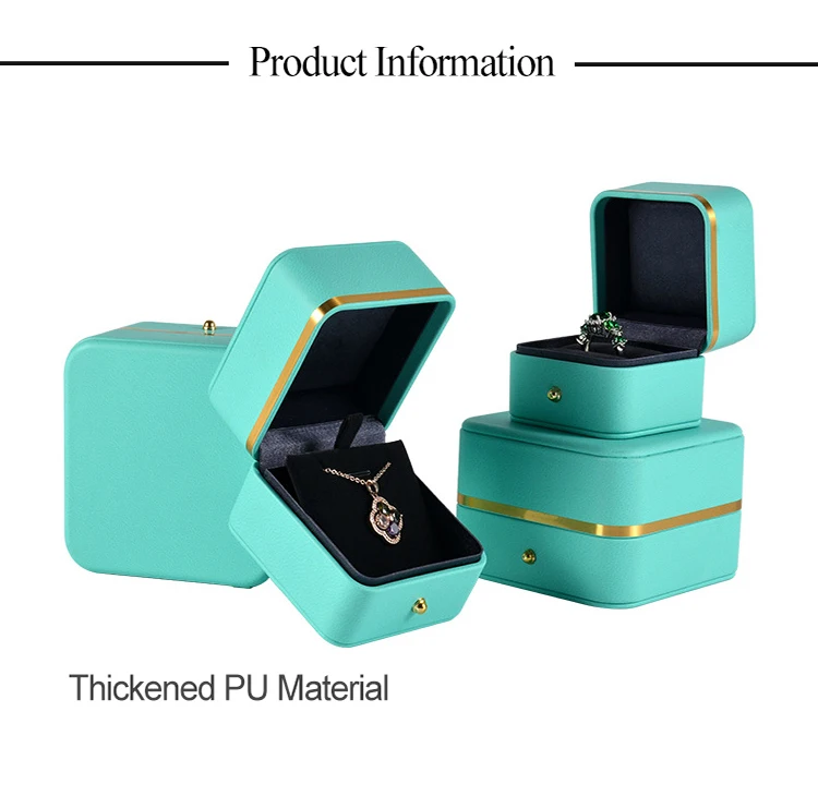 velvet small size blue color jewelry gift box case for ring
