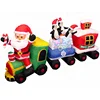 XIXI TOYS Backyard Inflatable Christmas Decorations Inflatable Santa Claus With Train Cartoon